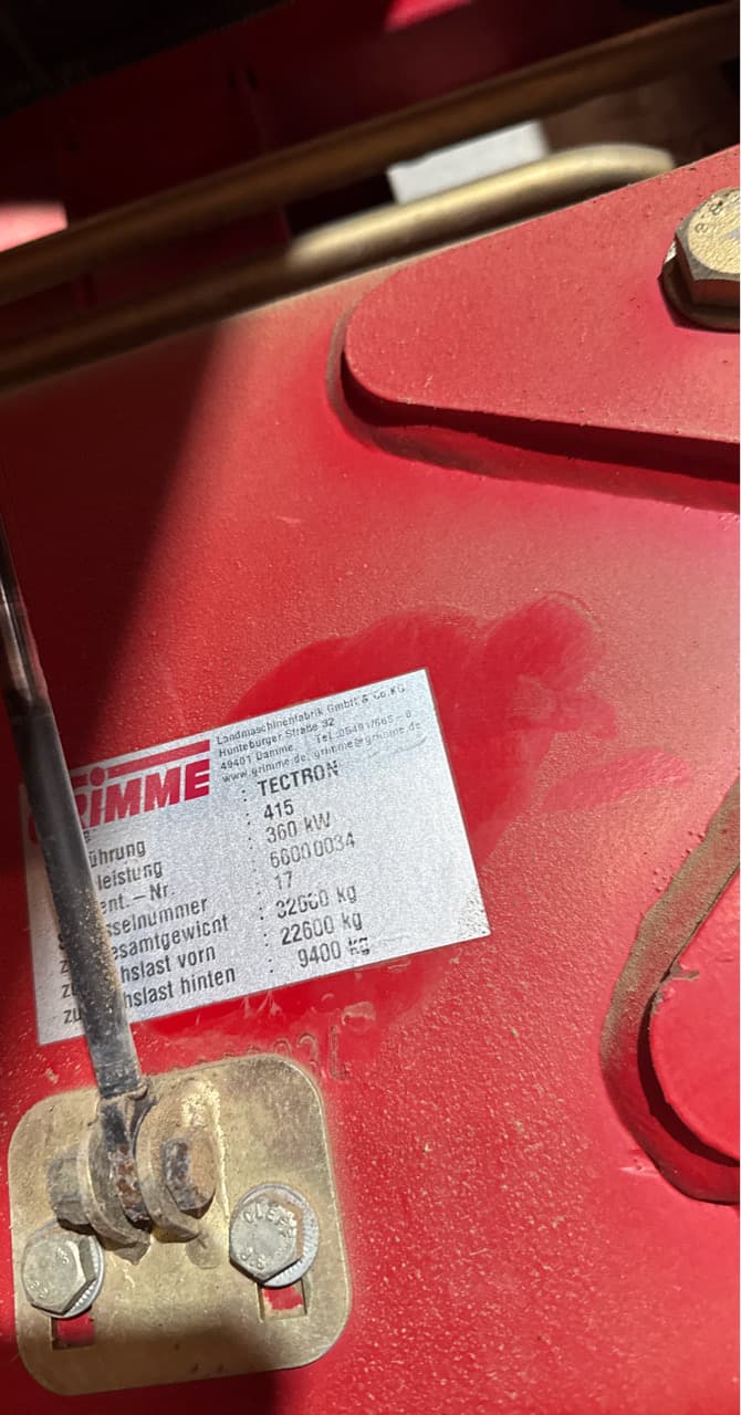 GRIMME TECTRON 415 - detail - Ref. 3faf
