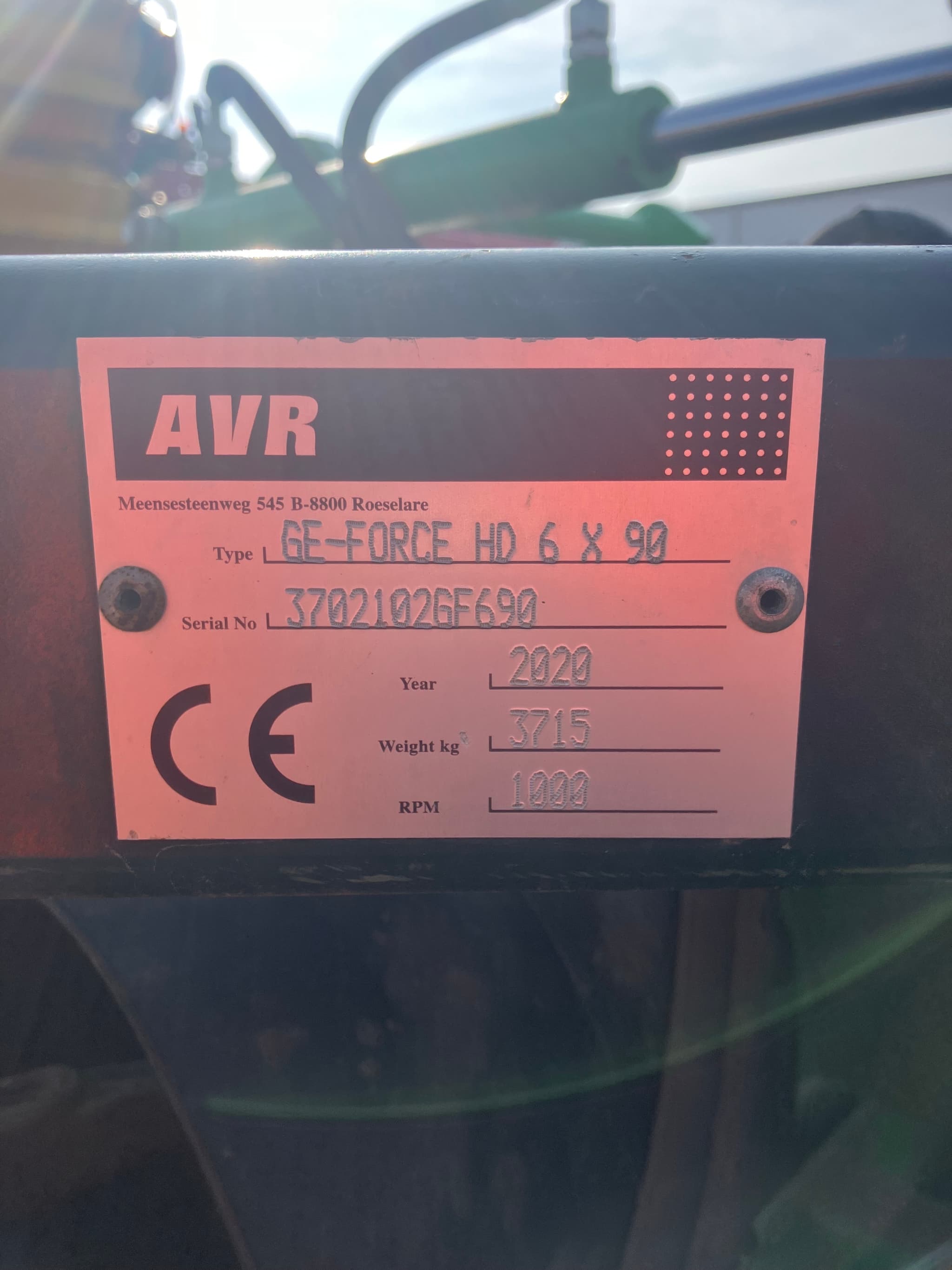 AVR AVR GE-FORCE, Triple bed/6 Row Hook Tine Tilla/Rotovator 5.4M - detail - Ref. a168