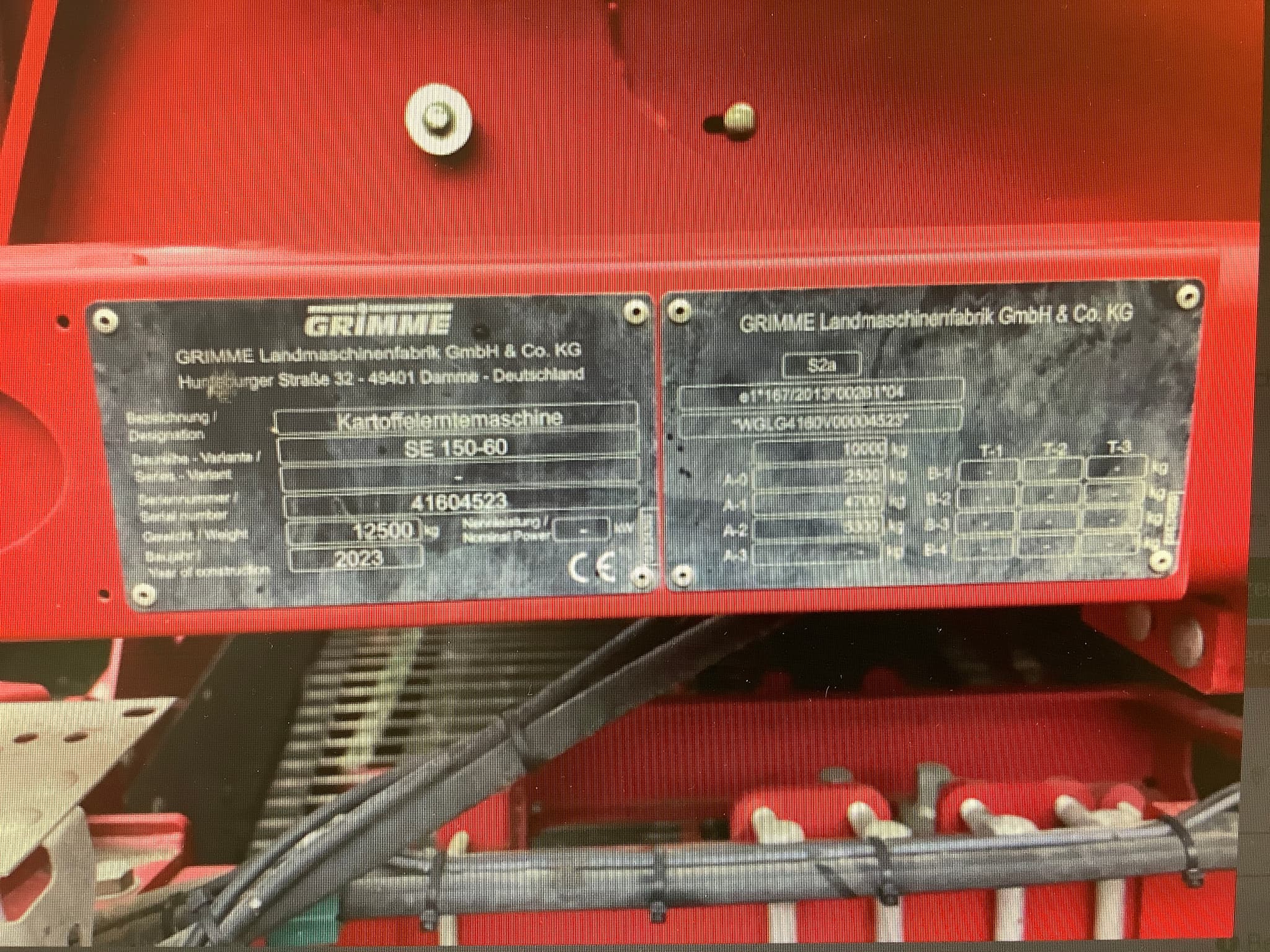 GRIMME SE 150-60 - machinePlate - Ref. 0dfb