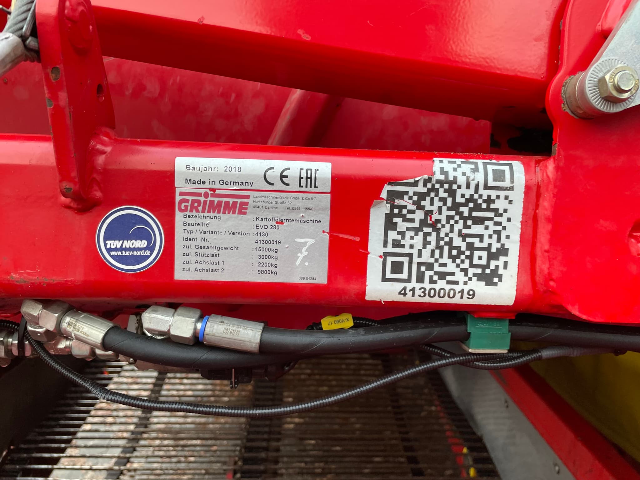 GRIMME EVO 280 - machinePlate - Ref. 6b29