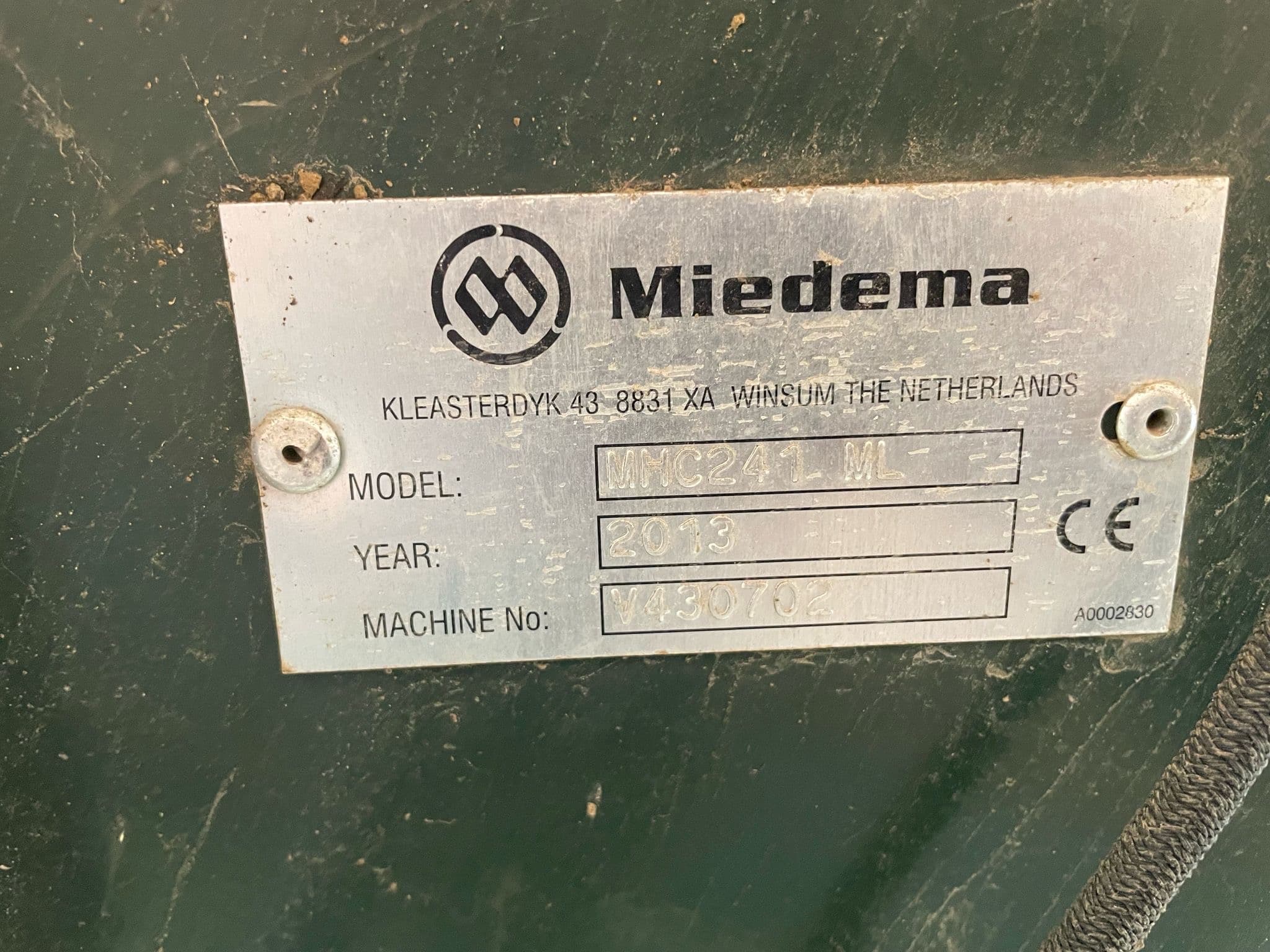 Dewulf / Miedema Miedema MHC241 ML - machinePlate - Ref. 4362