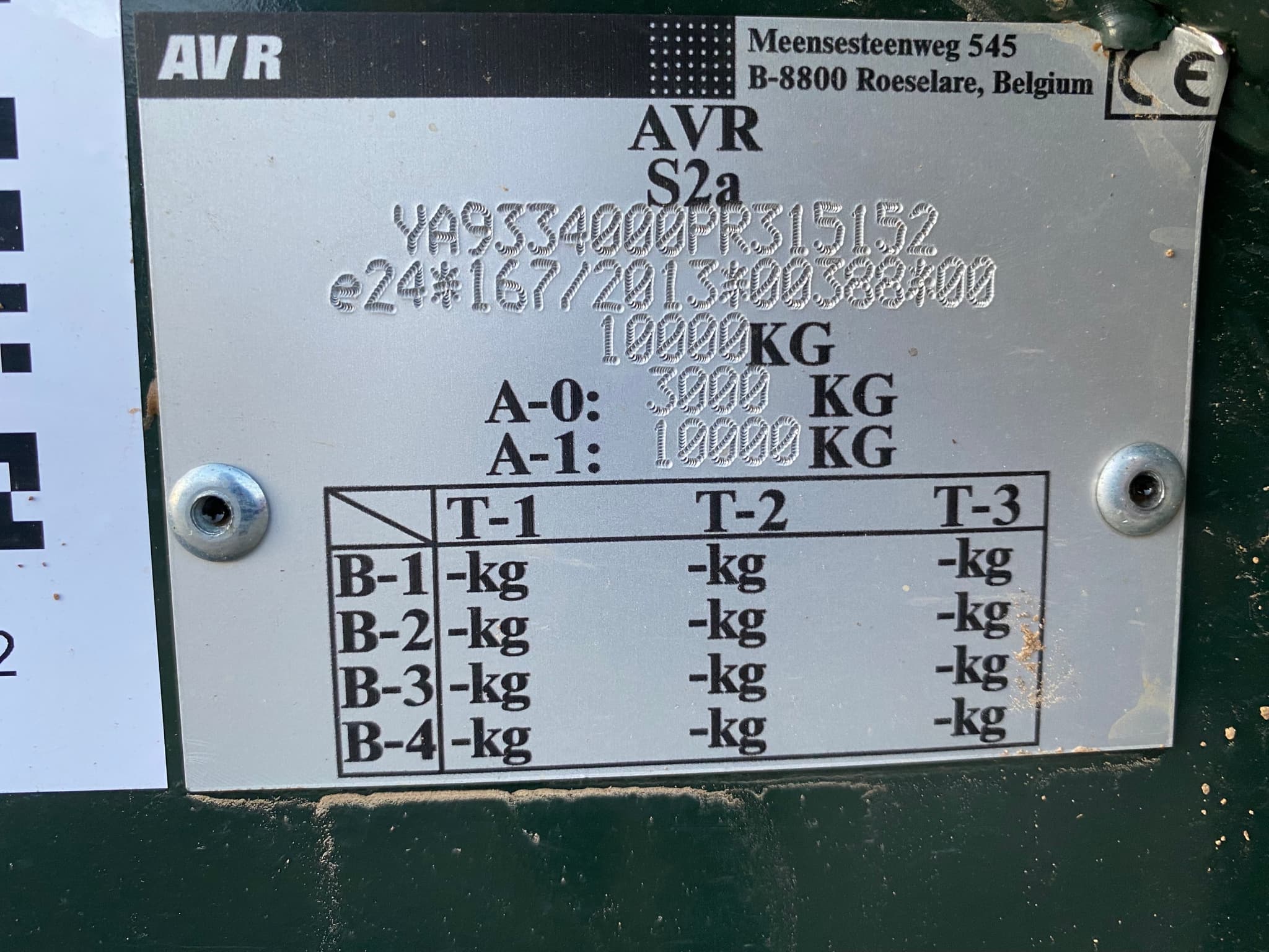 AVR SPIRIT 7200 - machinePlate - Ref. 0b61