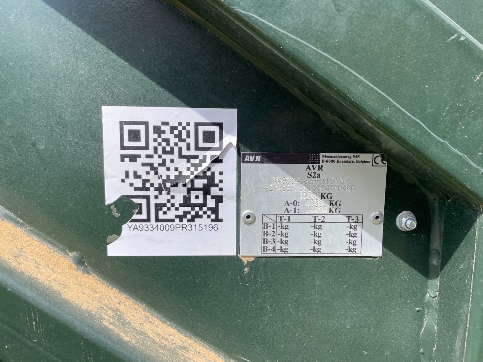 AVR SPIRIT 7200 - machinePlate - Ref. b176