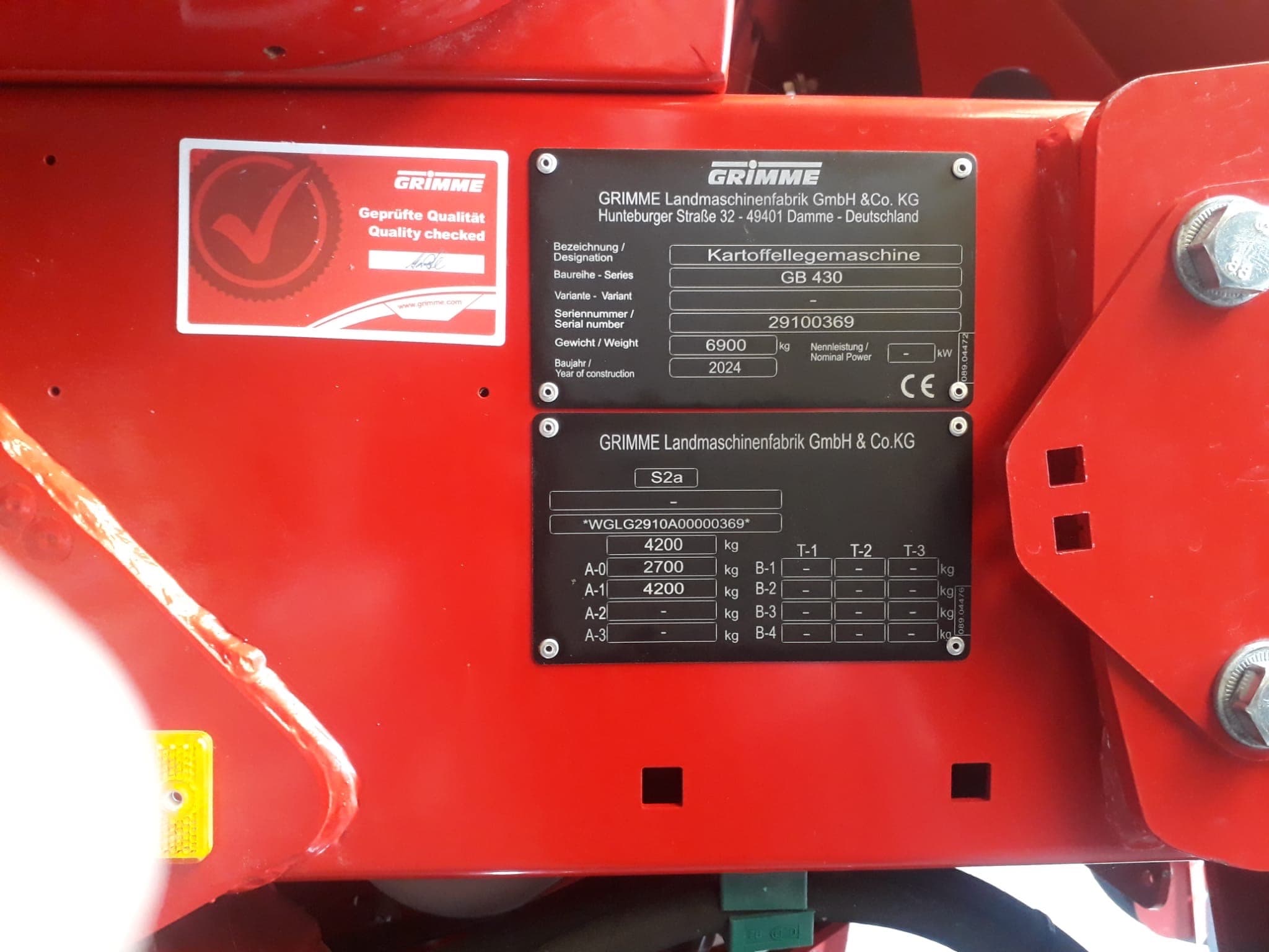GRIMME GB 430 - machinePlate - Ref. 5222