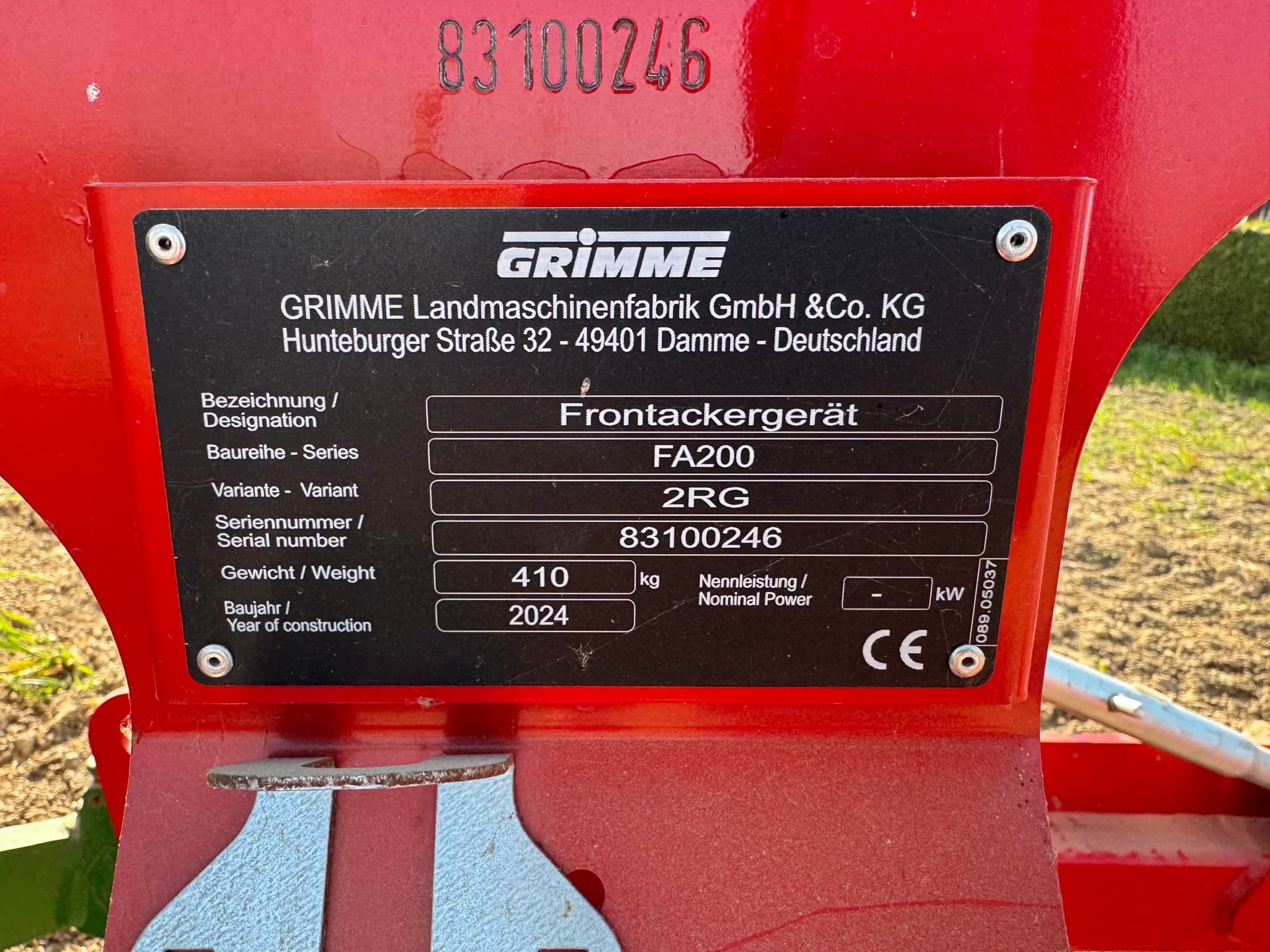 GRIMME FA 200 - back - Ref. 438e