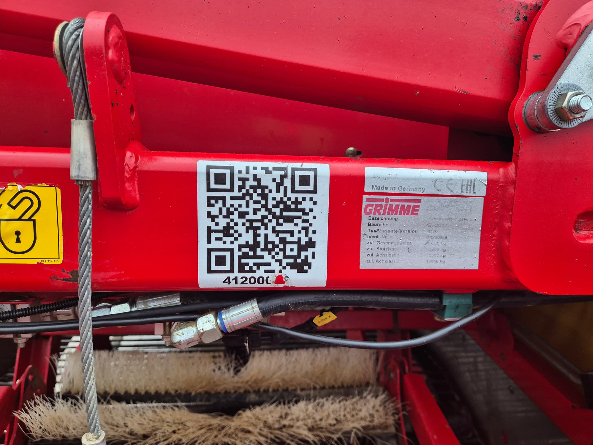 GRIMME EVO 290 ClodSep  - machinePlate - Ref. e4a0
