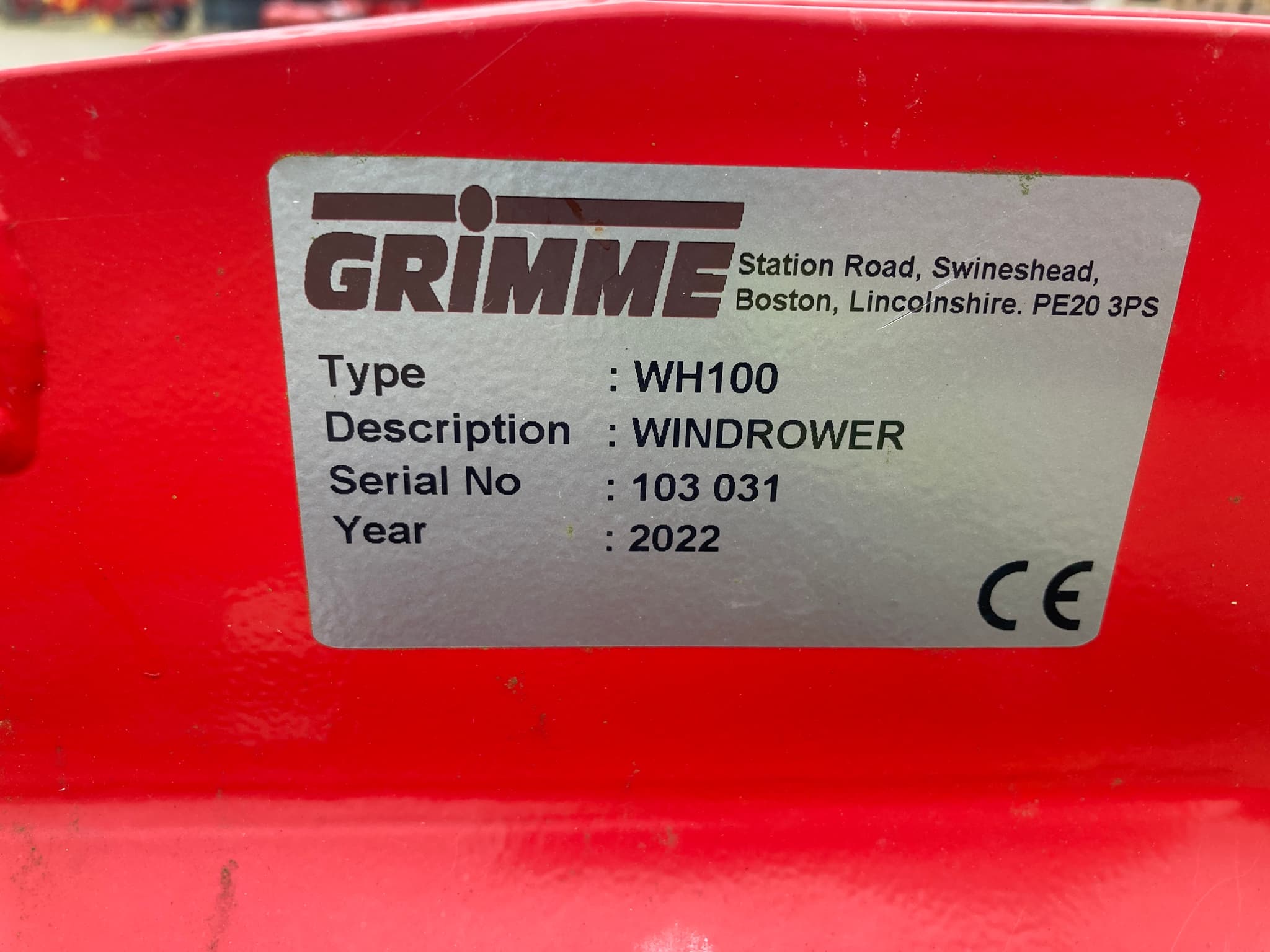GRIMME Grimme WH100 Single Row Potato Windrower - detail - Ref. ee19