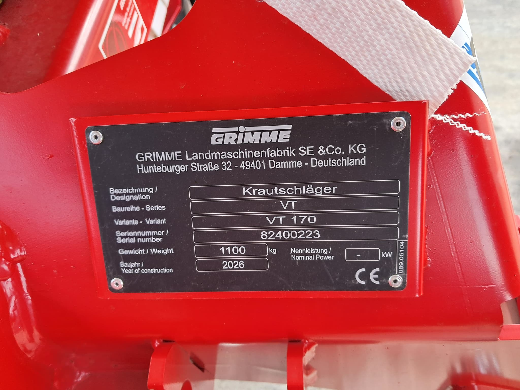 GRIMME VT - machinePlate - Ref. 7154