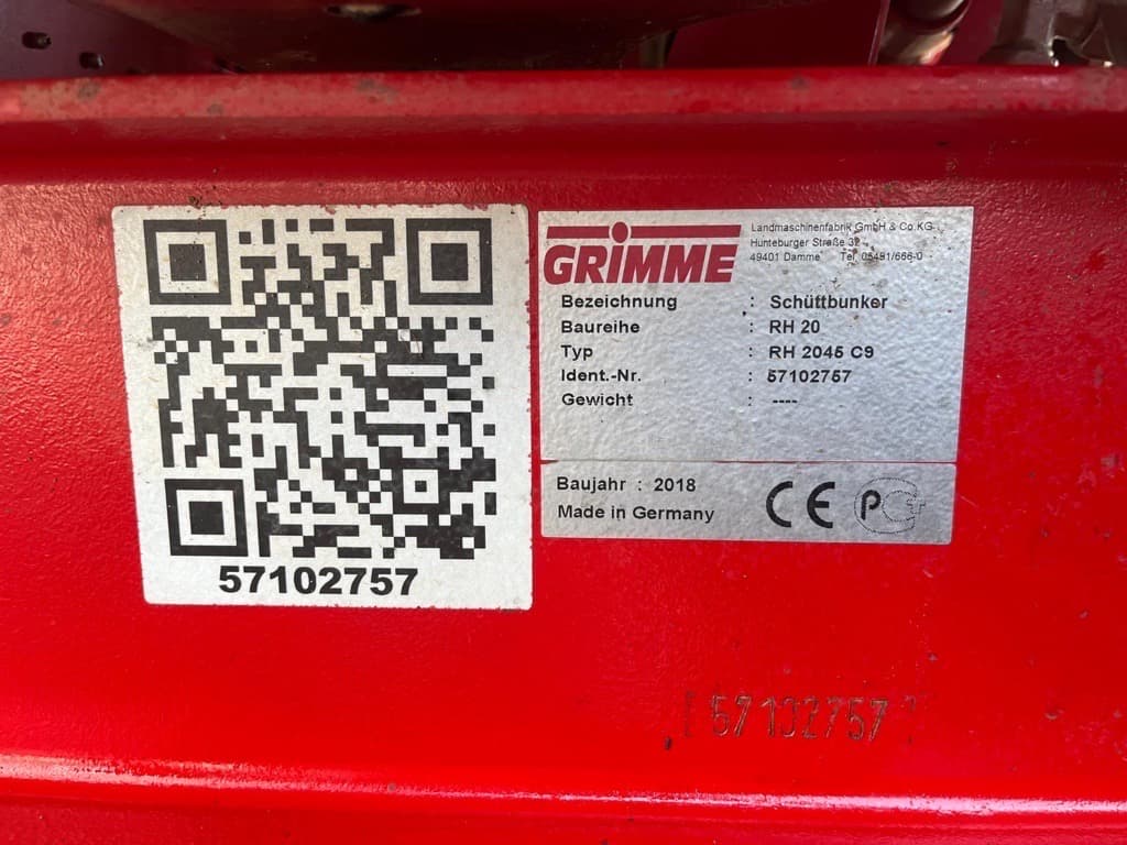 GRIMME RH 20 / 24 - machinePlate - Ref. 6849