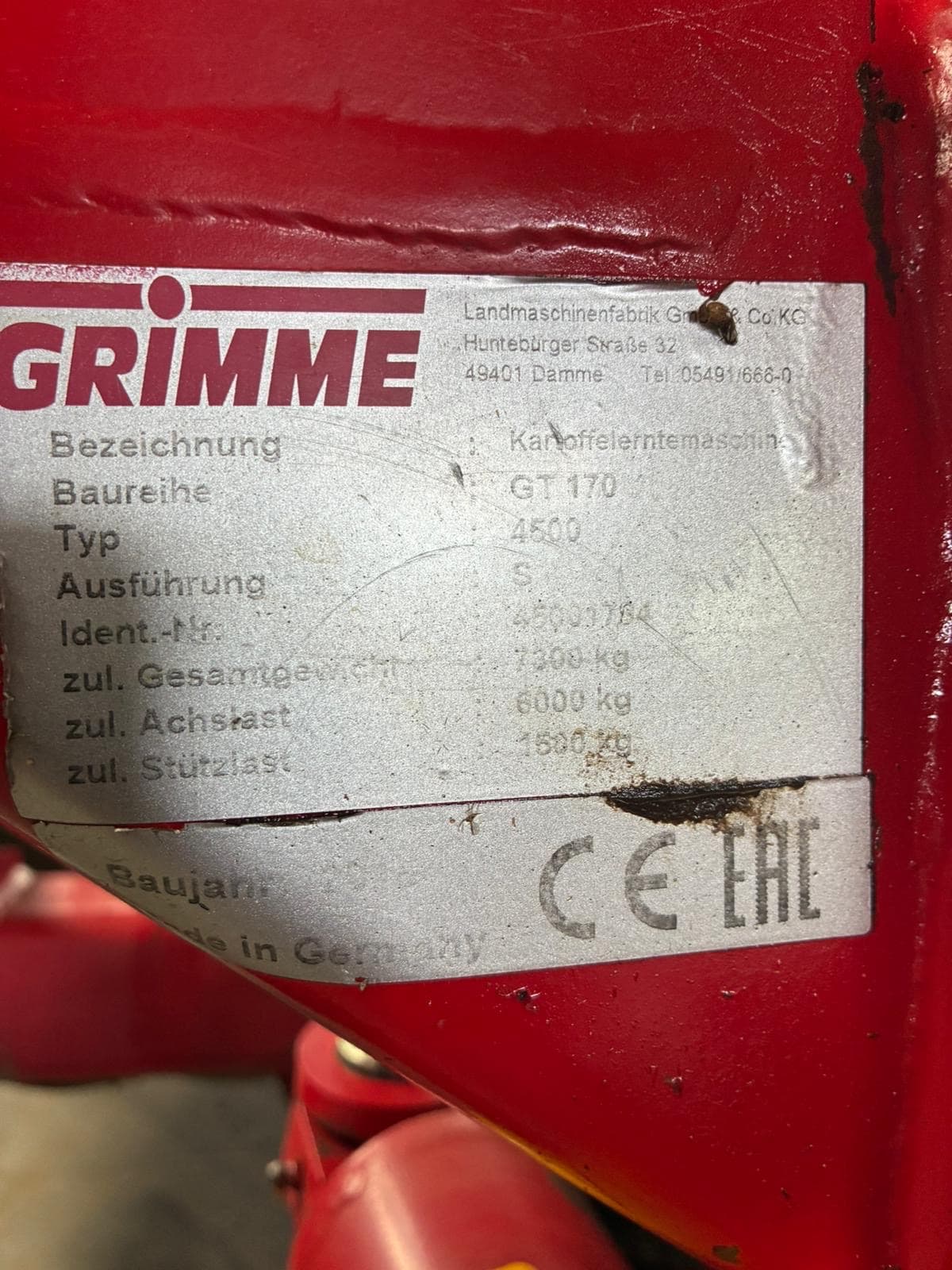 GRIMME GT 170 - detail - Ref. da81