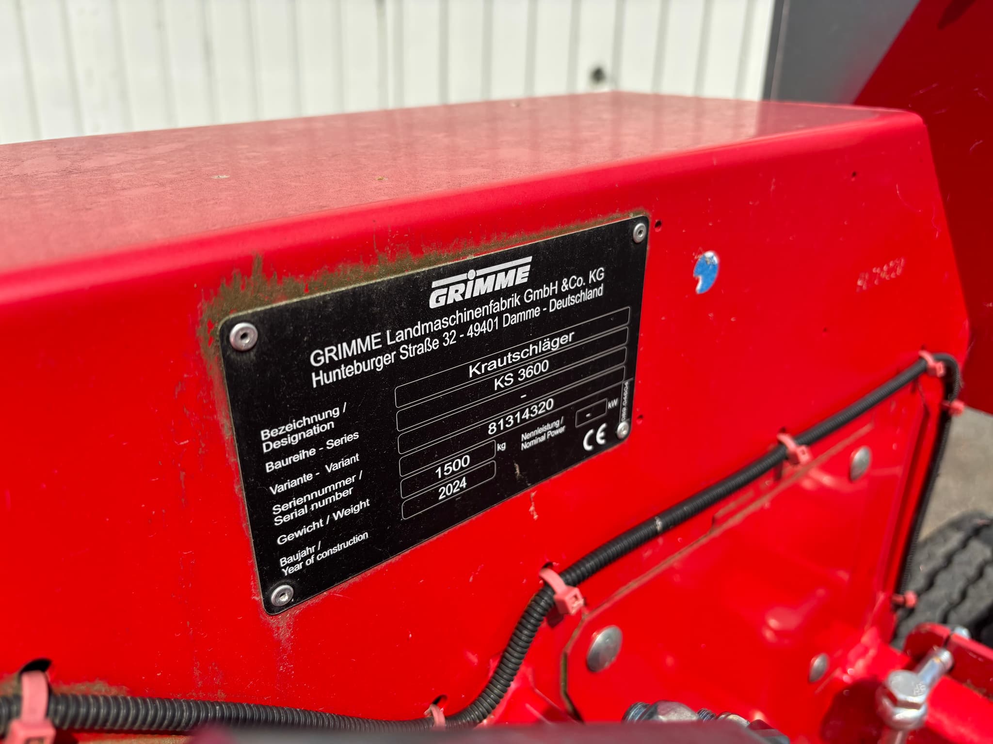 GRIMME KS 3600 - machinePlate - Ref. 26a2