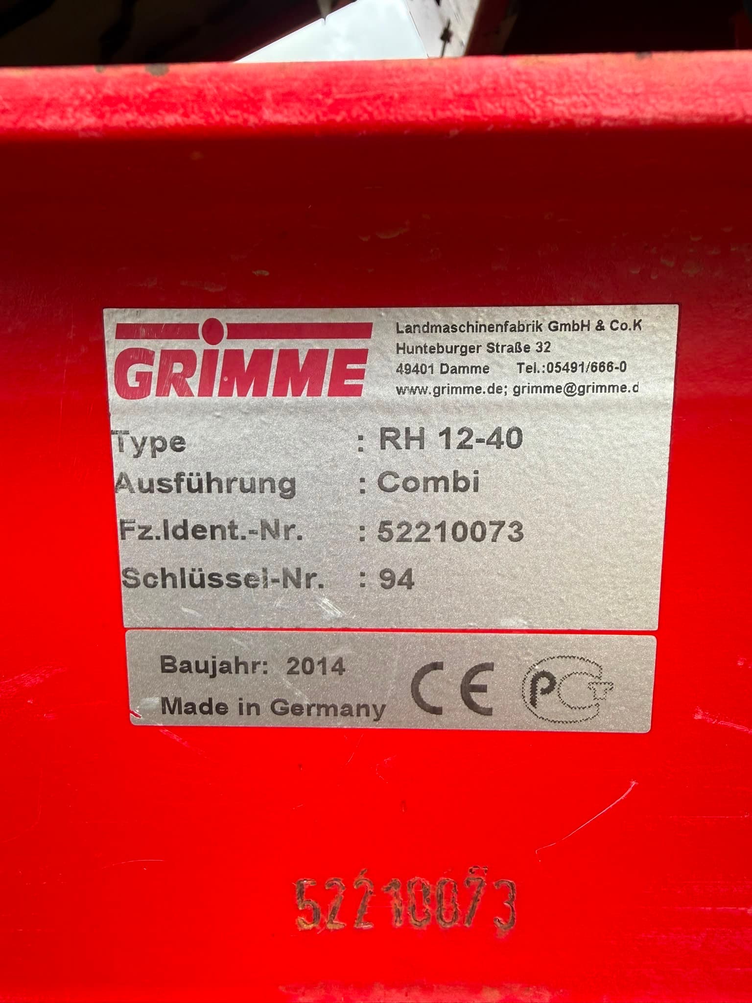 GRIMME RH 12 Combi - detail - Ref. c635