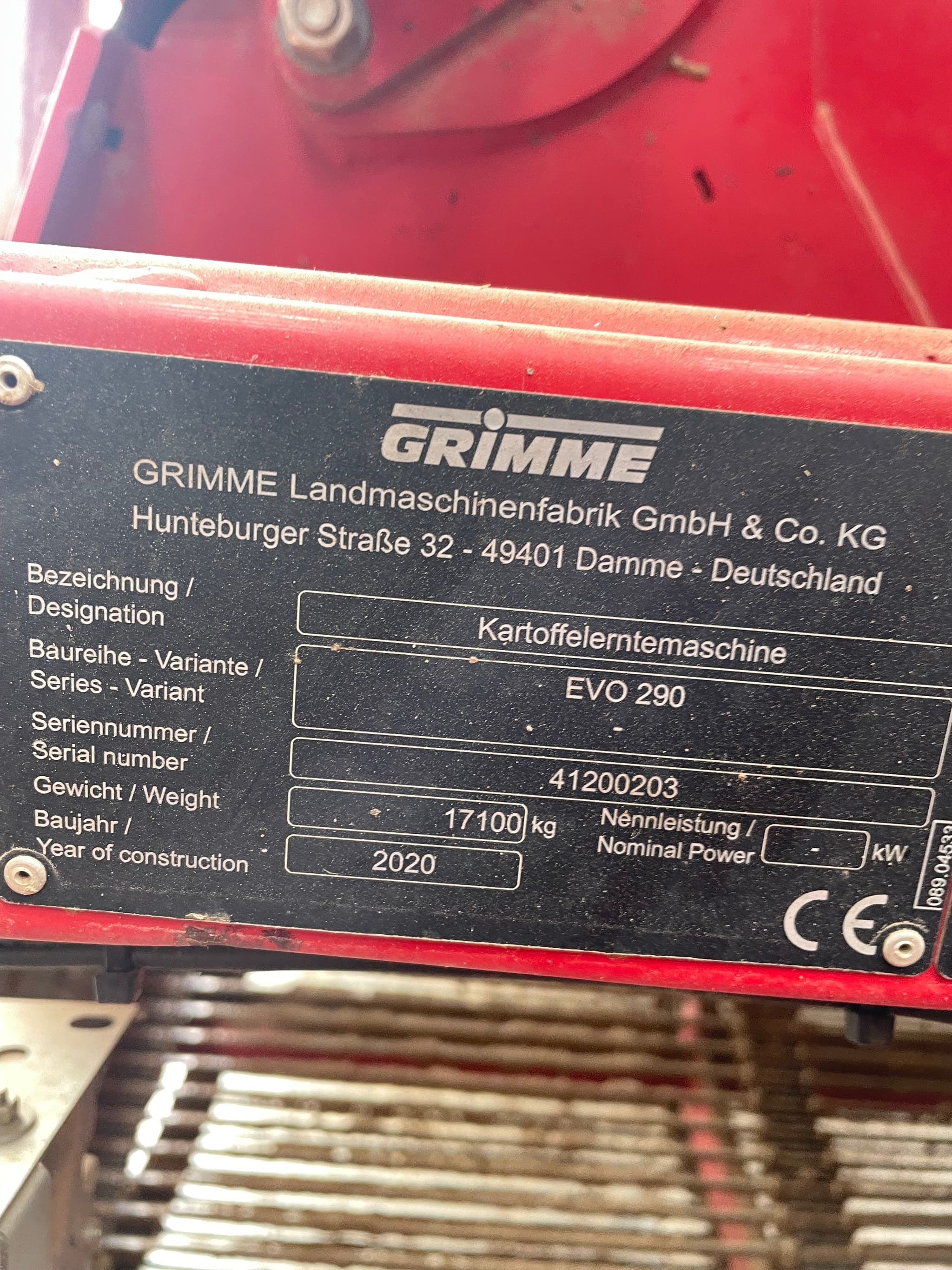 GRIMME EVO 290 - detail - Ref. 1612
