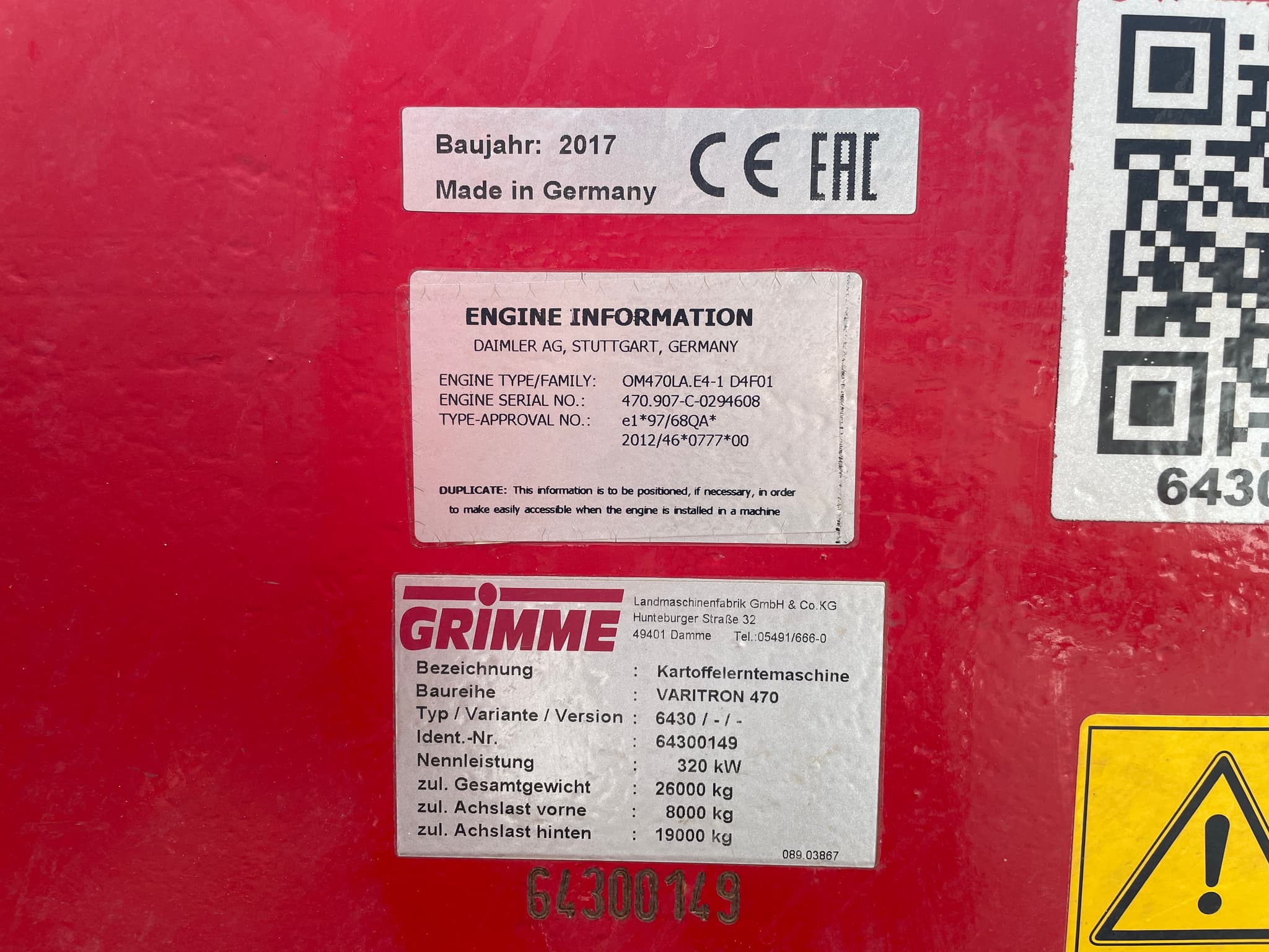 GRIMME VARITRON 470 MS - detail - Ref. 387e