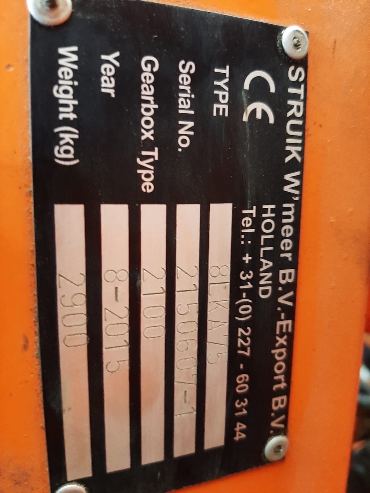Struik 8LKA75 - machinePlate - Ref. 9537
