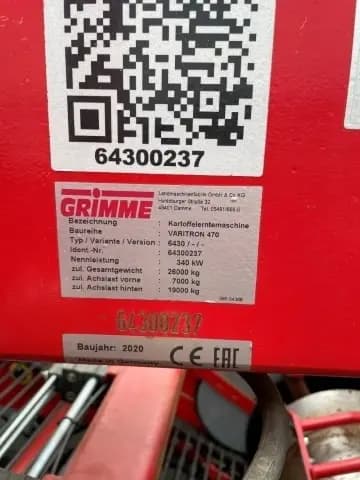 GRIMME VARITRON 470 - detail - Ref. 01cd