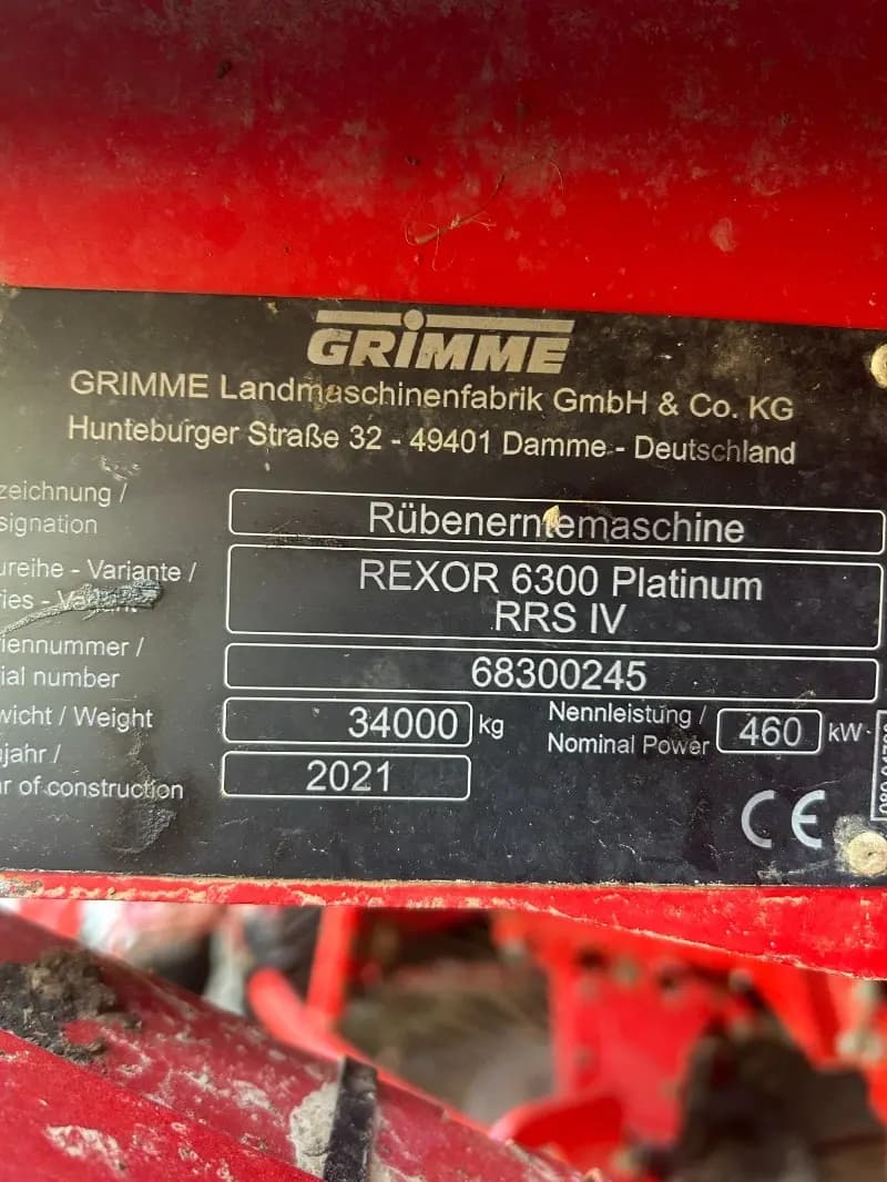 GRIMME REXOR 6300 PL - detail - Ref. 6217