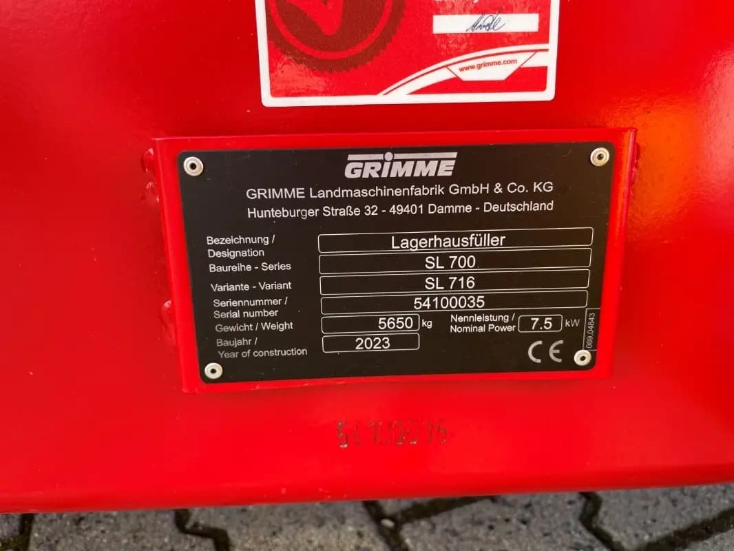 GRIMME SL 716 - Rental - detail - Ref. e02b