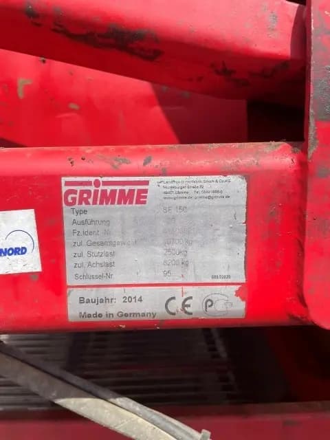 GRIMME SE 150-60 UB XXL TA - machinePlate - Ref. 6660