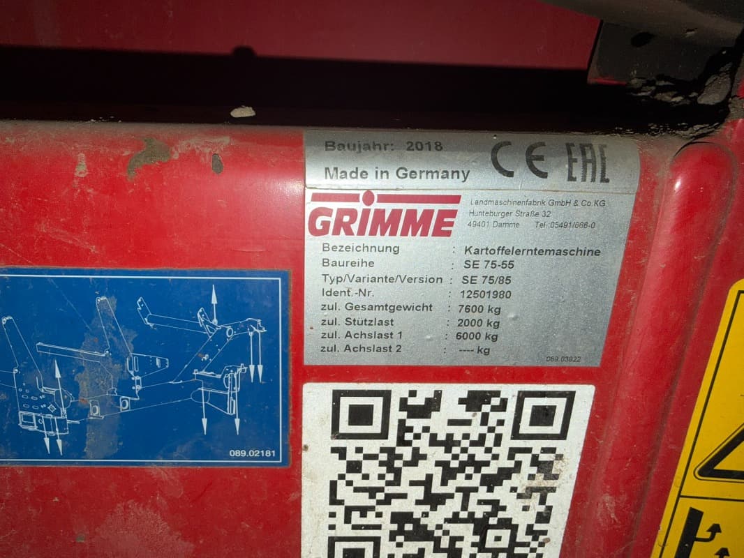 GRIMME SE 75-55-UB - detail - Ref. 3f34
