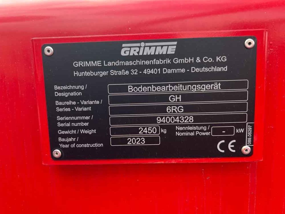 GRIMME GH 6 - machinePlate - Ref. 08ef