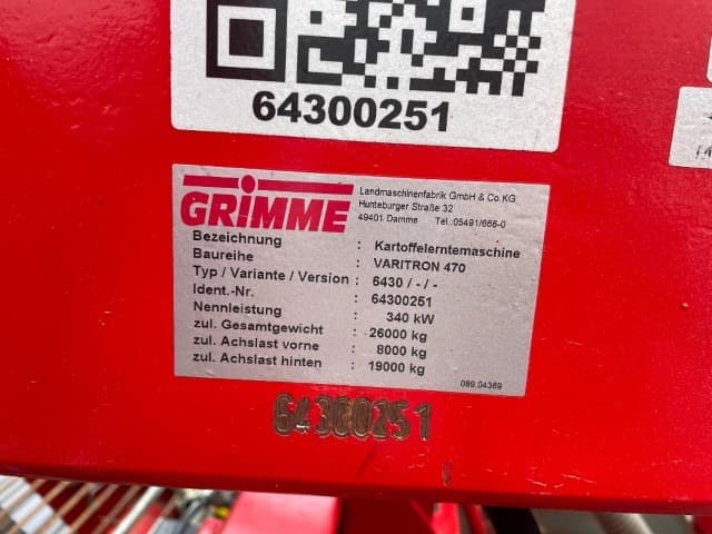 GRIMME VARITRON 470 RS - detail - Ref. 9cf2