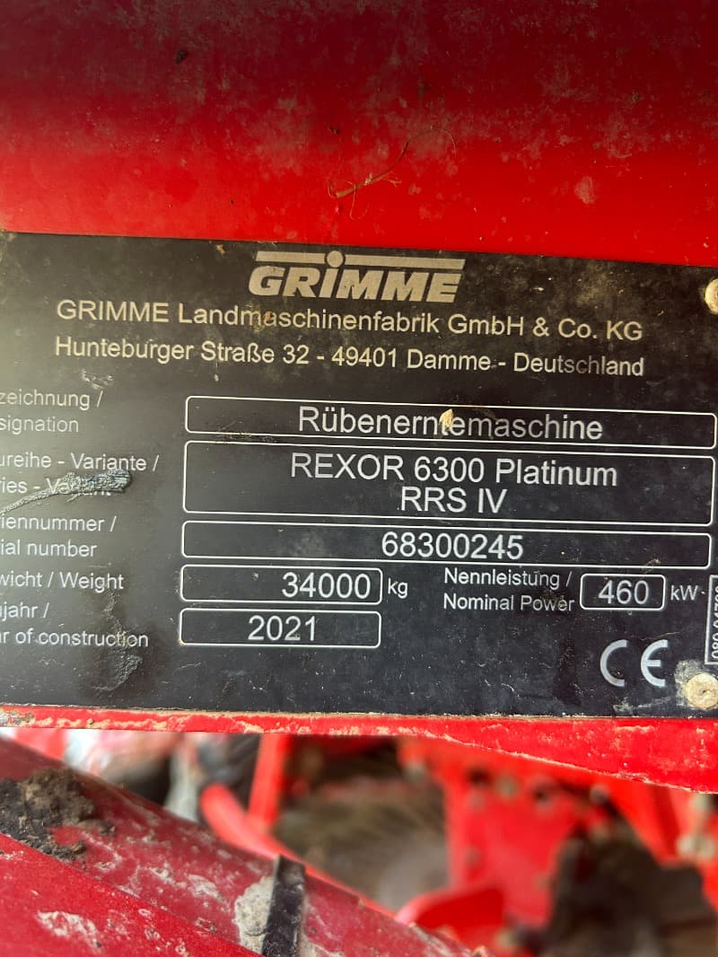 GRIMME REXOR 6300 Platinum - detail - Ref. 6217